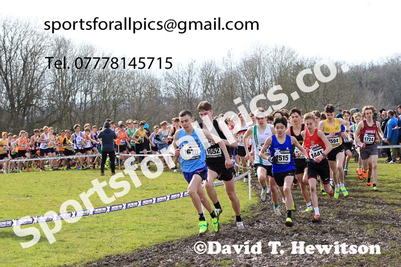 Boys Under-15s 2023 UK CAU Inter Counties Cross Country Champs, Prestwold Hall, Loughborough. Photo: David T. Hewitson/Sports for All Pics